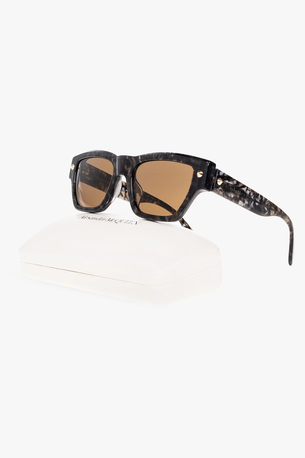 Alexander McQueen crystal-embellished aviator sunglasses