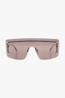 logo-print D-frame sunglasses