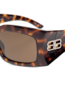 Balenciaga BROWN ‘Hourglass Rectangle’ sunglasses
