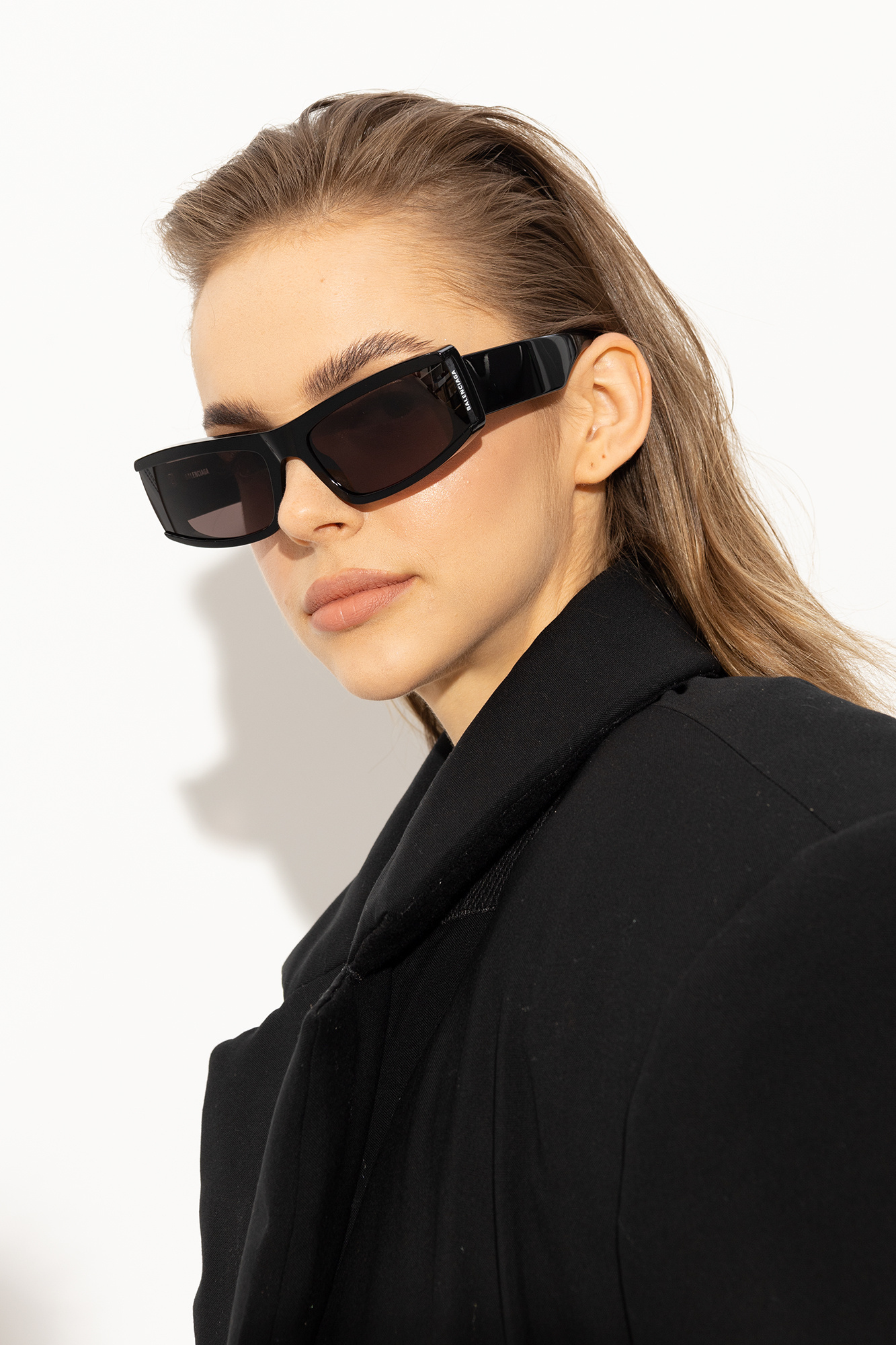 Balenciaga Mens Square Acetate Sunglasses with Etched Logo  Bergdorf  Goodman