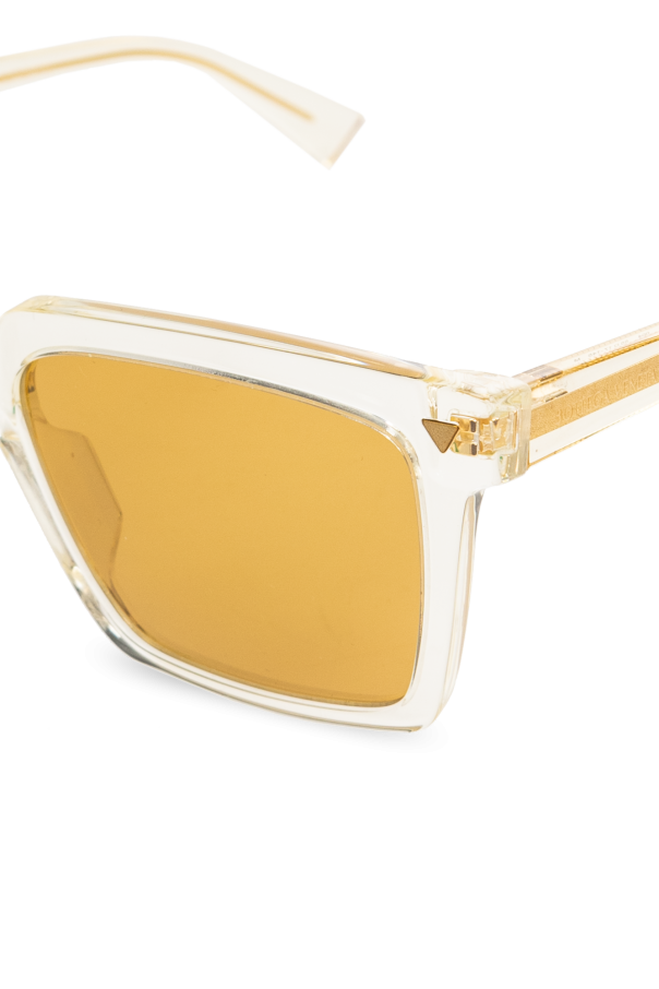 Bottega Veneta Logo-engraved black sunglasses
