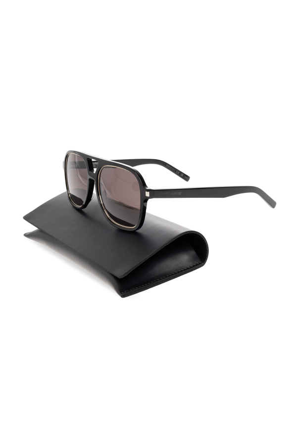 Saint Laurent ‘SL 602 RIM’ Silvertone sunglasses