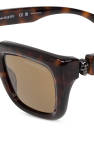 Alexander McQueen BROWN Sunglasses with logo
