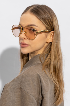 Aviator sunglasses od beige bottega Veneta