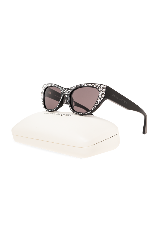 Alexander McQueen Logo-engraved sunglasses
