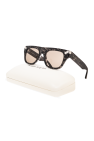 Alexander McQueen BLACK Logo-engraved sunglasses