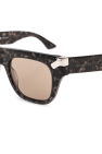 Alexander McQueen BLACK Logo-engraved sunglasses