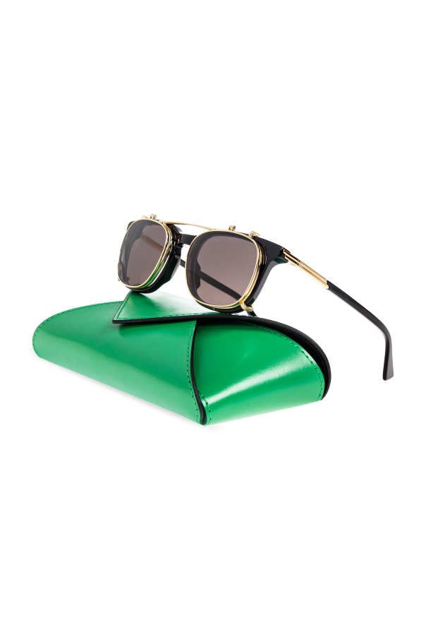 Bottega Veneta Gafas graduadas con clips de sol