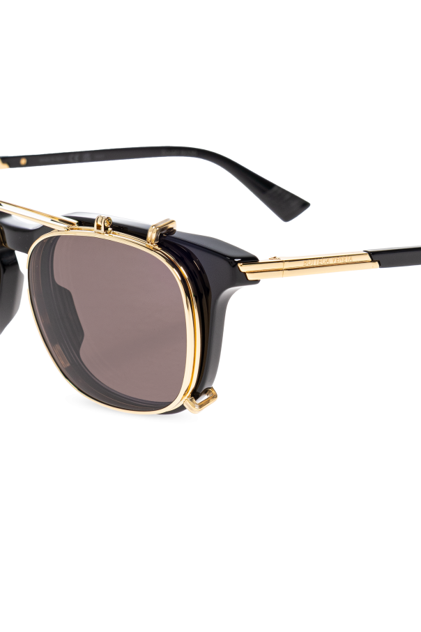 Bottega Veneta Gafas graduadas con clips de sol