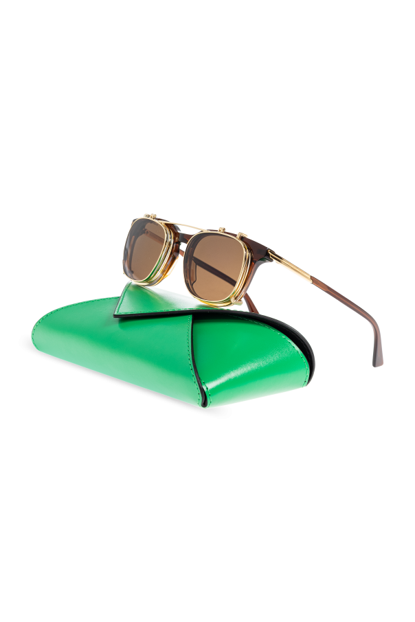 Bottega Veneta Prescription glasses with sun clip-ons