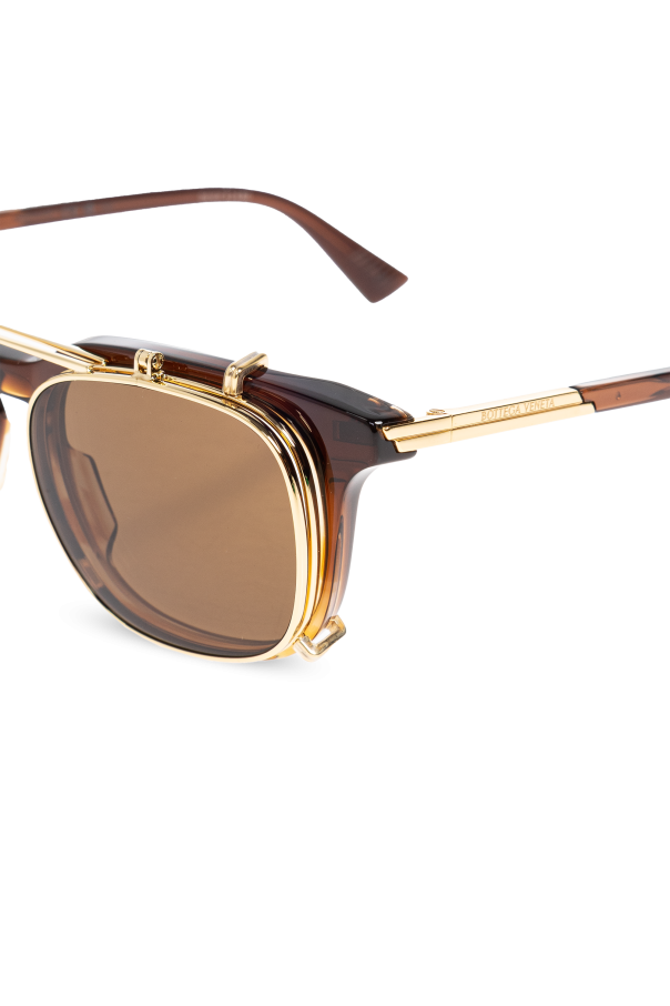 Bottega Veneta Prescription glasses with sun clip-ons