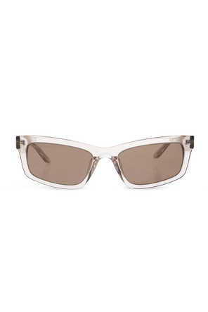 Rectangular sunglasses with slightly rounded corners