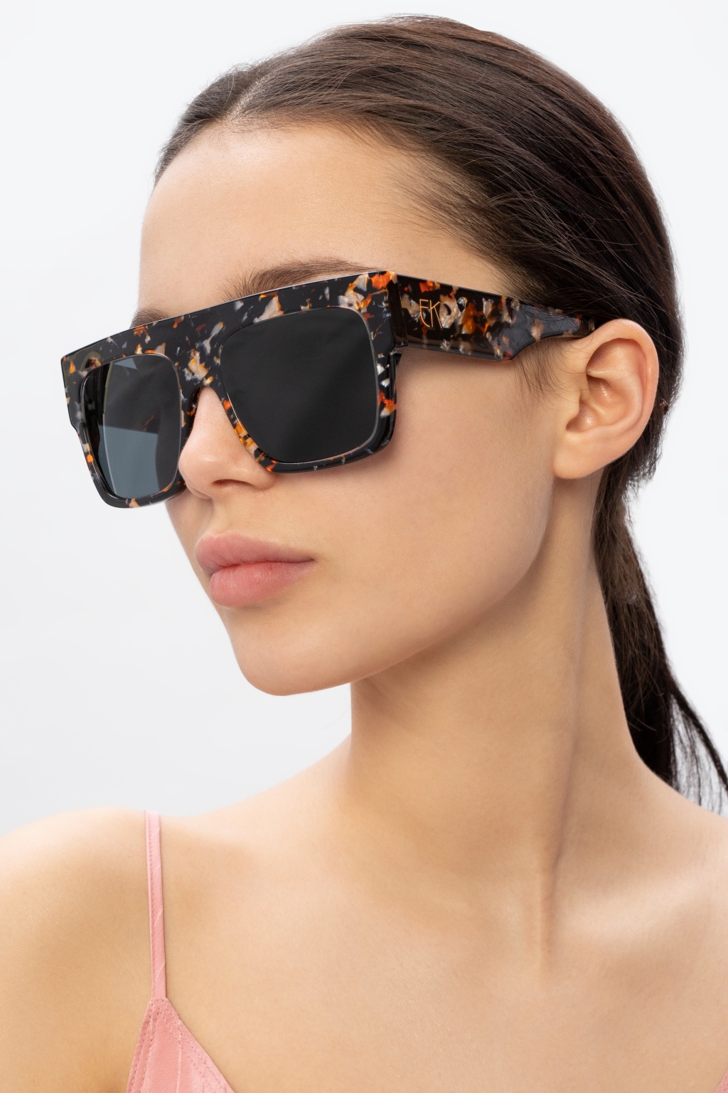 Emmanuelle Khanh ALDO Vorewen cat eye sunglasses converse in lavendar