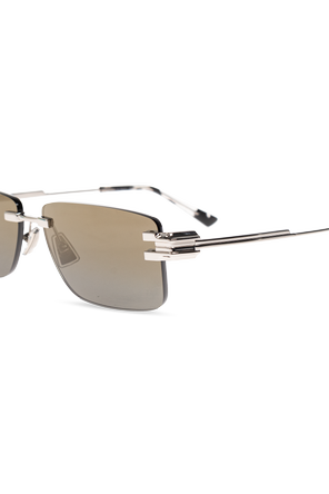 Bottega Veneta Silver Rimless Rectangular Sunglasses by Bottega Veneta