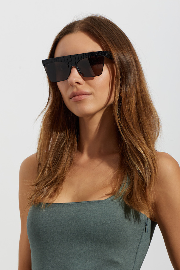 Alaïa Geometric sunglasses with a glossy finish