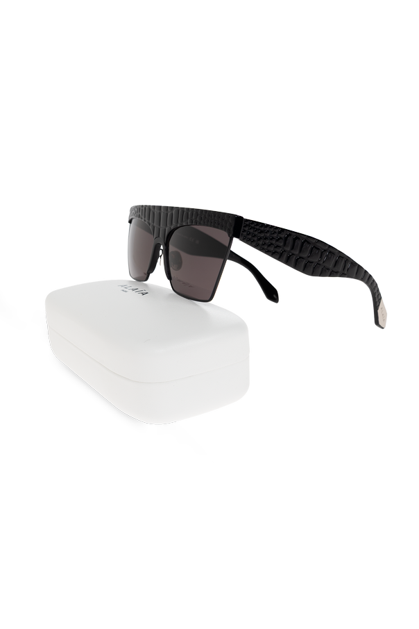 Alaïa Geometric sunglasses with a glossy finish