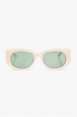 transparent square-frame sunglasses Nude