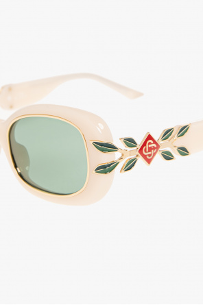 Casablanca geometric-frame double-bridge sunglasses
