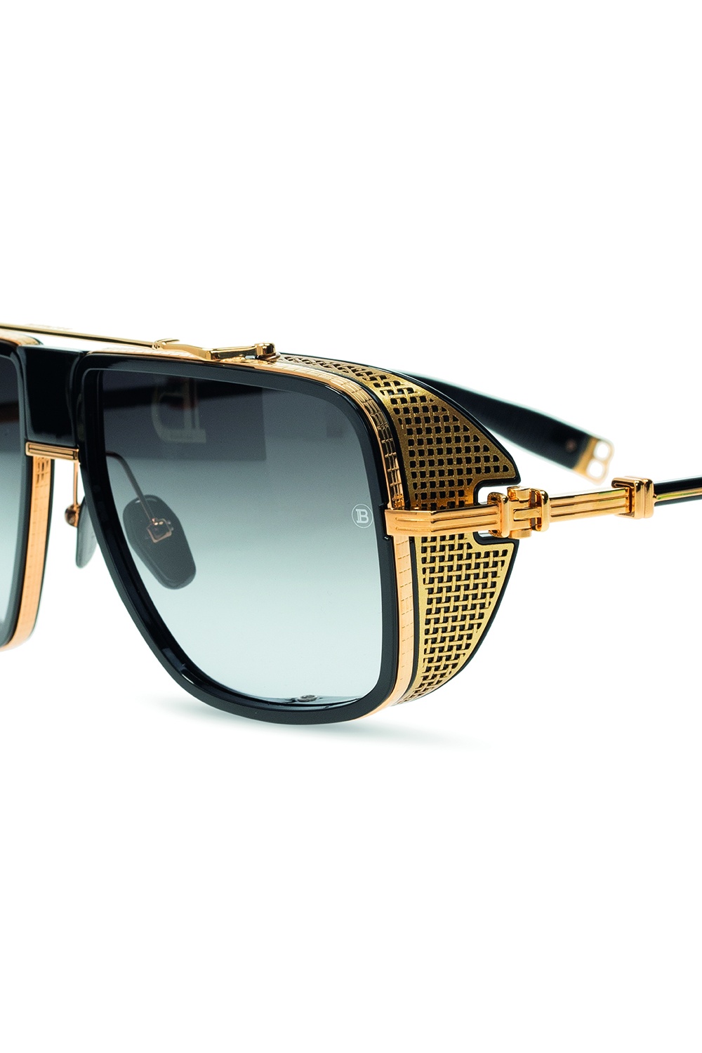 Gold Sunglasses dark with logo - IetpShops GB - Jacquemus Les Lunettes rectangle-frame sunglasses