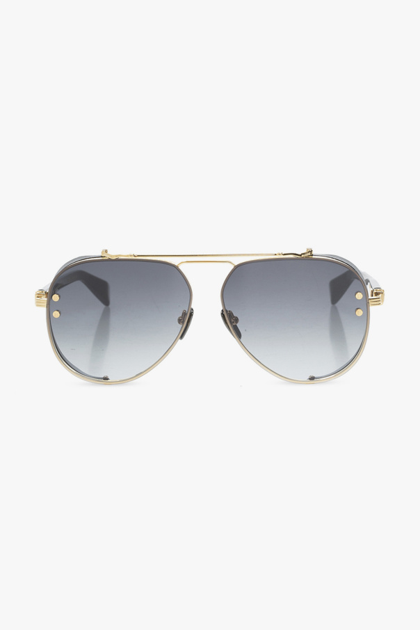 Balmain perforated-logo sunglasses