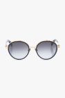 sunglasses combine this iconic model with blue mirrored lenses and matte gold metal frames