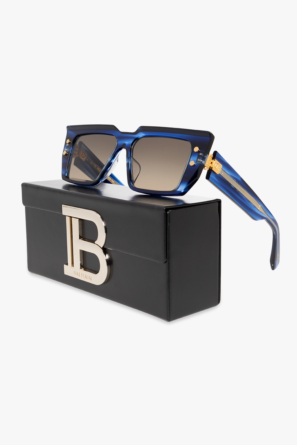 Balmain Eyewear B-VI rectangular-frame Sunglasses - Blue