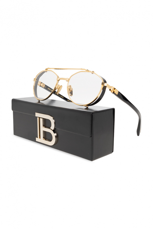 Balmain distressed ‘Brigade-IV’ optical glasses