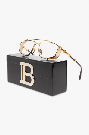 Balmain metallic ‘Brigade V’ optical glasses