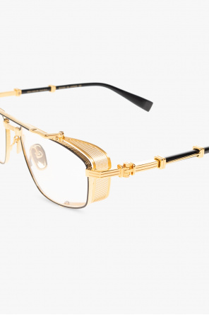 Balmain metallic ‘Brigade V’ optical glasses