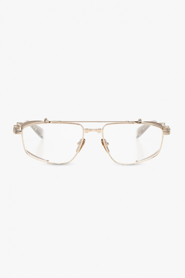 balmain contrast-trim ‘Brigade V’ optical glasses