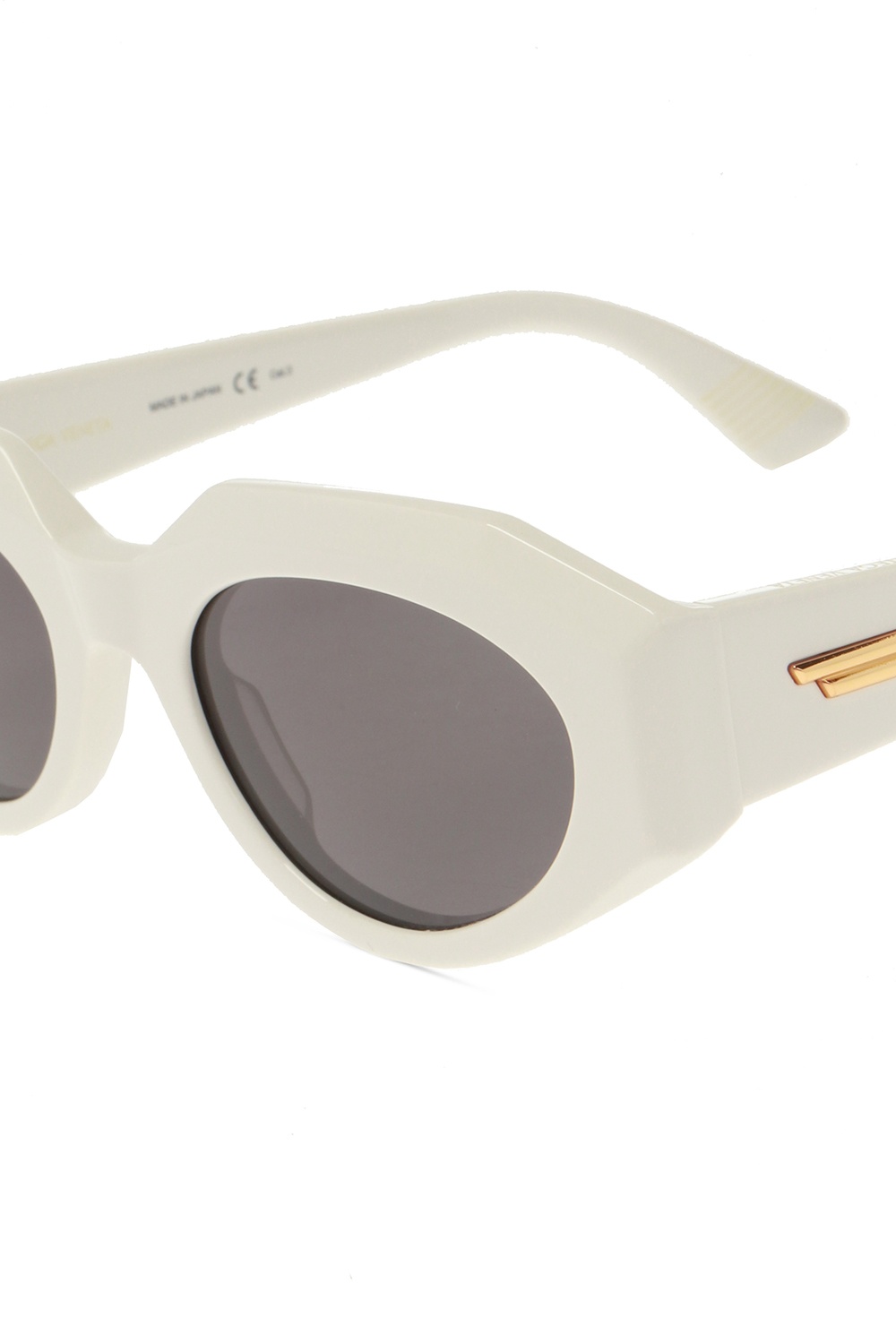 Bottega Veneta “Cyclone 11” Sunglasses in White