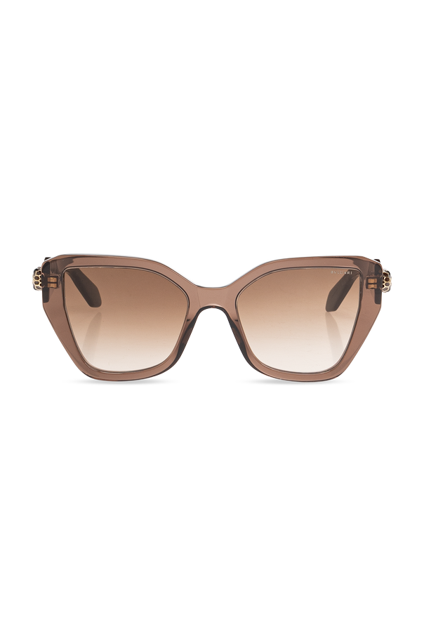 Oversized sunglasses with a gently square, slightly rounded profile od Bvlgari