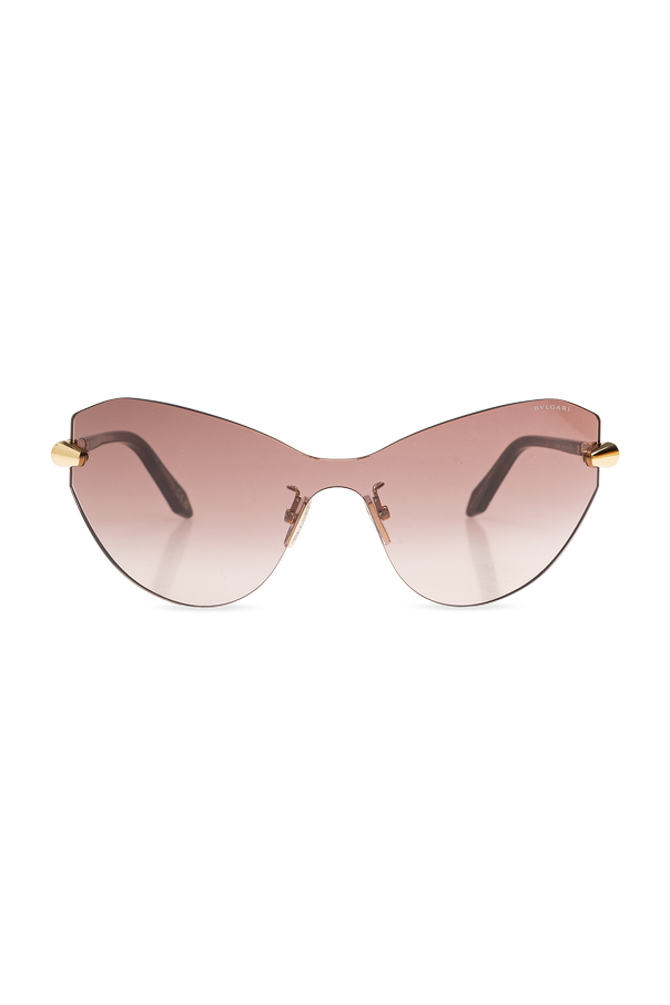Sunglasses with a lightweight rimless design and cat-eye lenses od Bvlgari