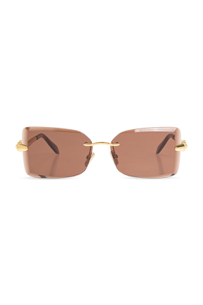 Gafas de sol Bvlgari con forma rectangular y sin montura