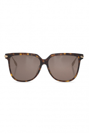 Oblique oval frame sunglasses