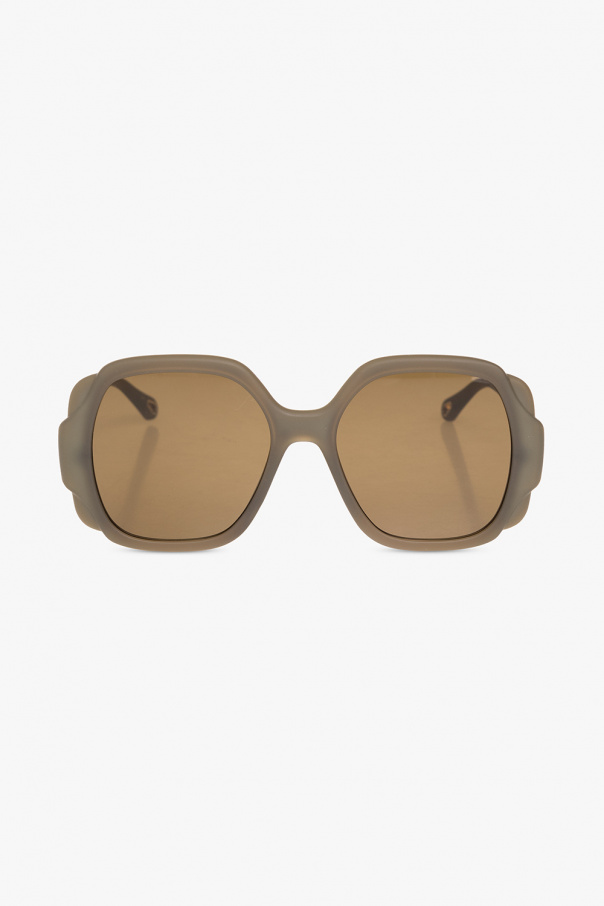 Chloé Seal-logo square-frame sunglasses
