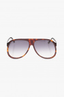 monogram decal aviator-frame sunglasses