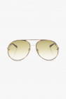 embossed round-frame tinted sunglasses