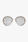 Longchamp Gold Rectangular Frame Sunglasses