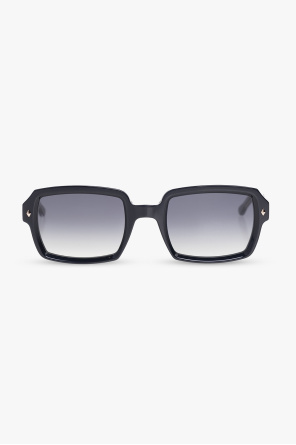 round frame glitter-detail sunglasses