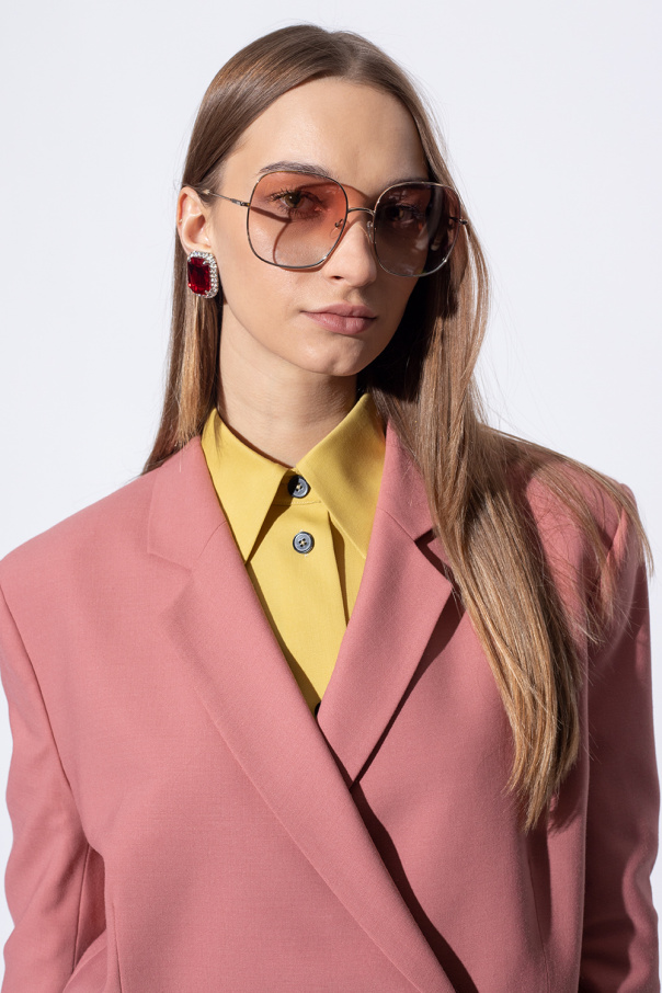 Chloé fendi ff square tortoiseshell sunglasses