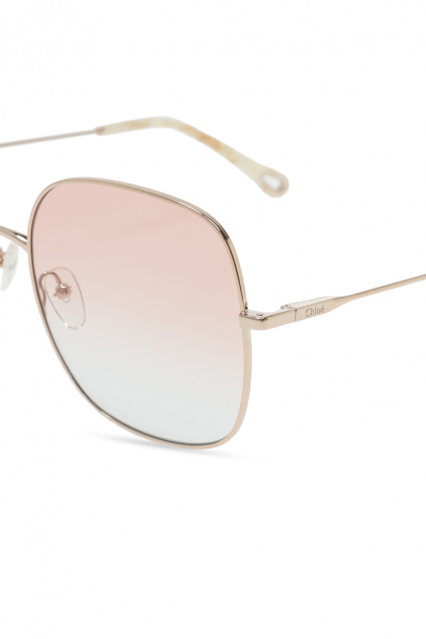 Chloé fendi ff square tortoiseshell sunglasses
