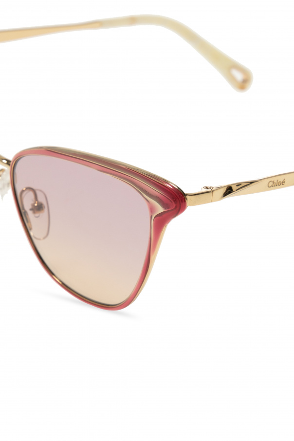 Chloé tinted rectangular-frame sunglasses Marrone