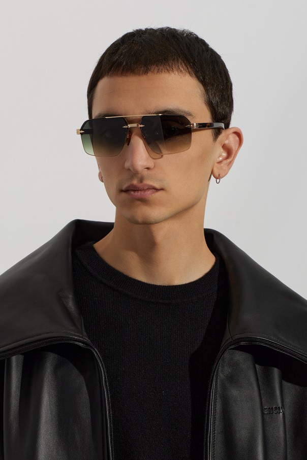 Eyewear by David Beckham Ochelari de soare cu formă modernă, geometrică, cu detalii din acetat și finisaj metalic,