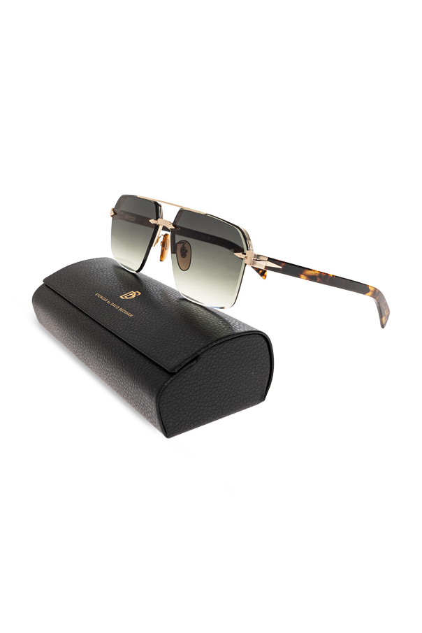Eyewear by David Beckham Ochelari de soare cu formă modernă, geometrică, cu detalii din acetat și finisaj metalic,