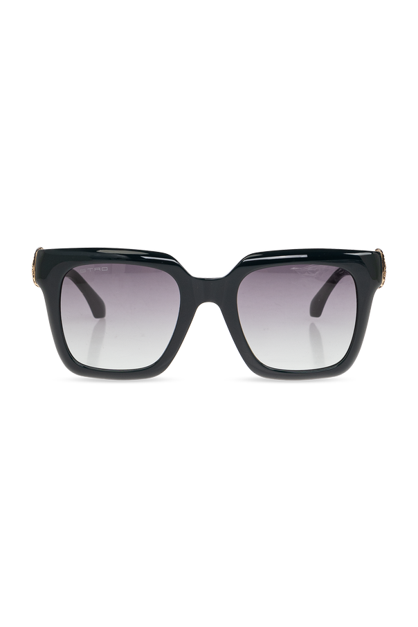 Sunglasses with a bold geometric line and gold details od Etro