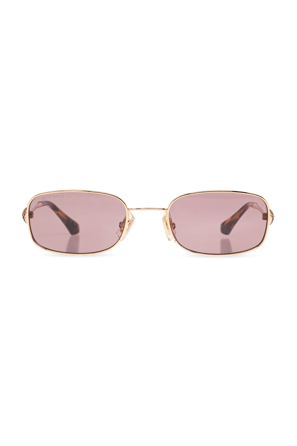 Sunglasses with a slim gold-tone metal frame od Etro
