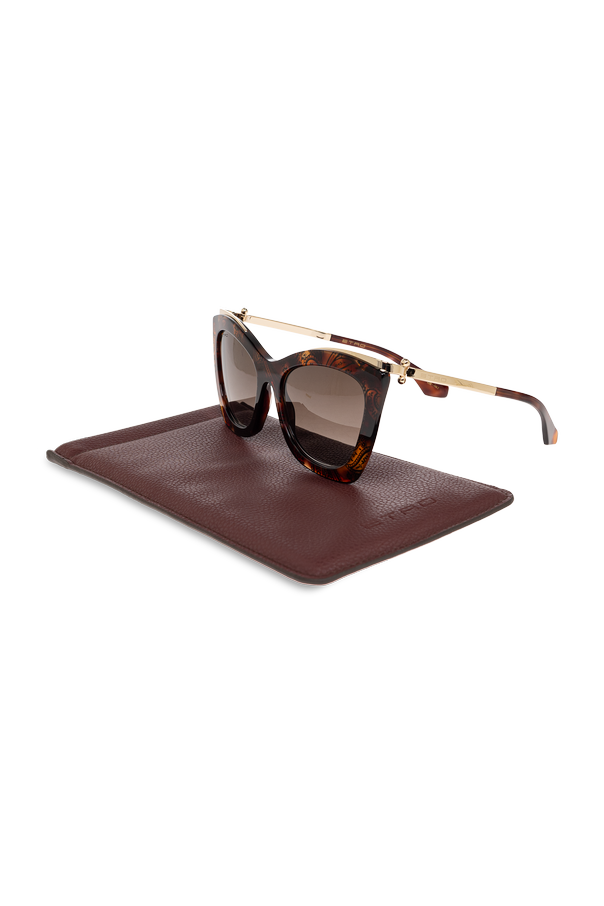 Etro Gafas de sol Etro de gran tamaño con forma de ojo de gato y montura gruesa