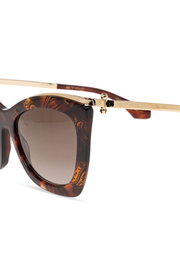 Etro Gafas de sol Etro de gran tamaño con forma de ojo de gato y montura gruesa