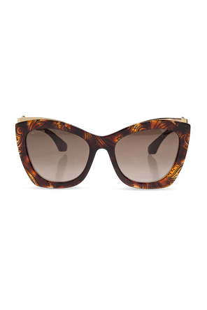 Oversized cat-eye sunglasses with bold upper corners